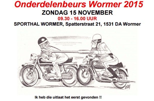 aankondiging onderdelenbeurs Wormer 2015
